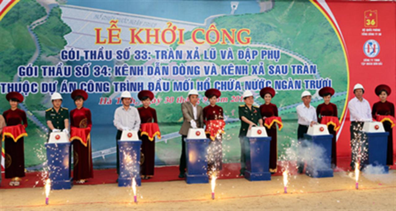 Khởi công các hạng mục chính hồ chứa nước Ngàn Trươi