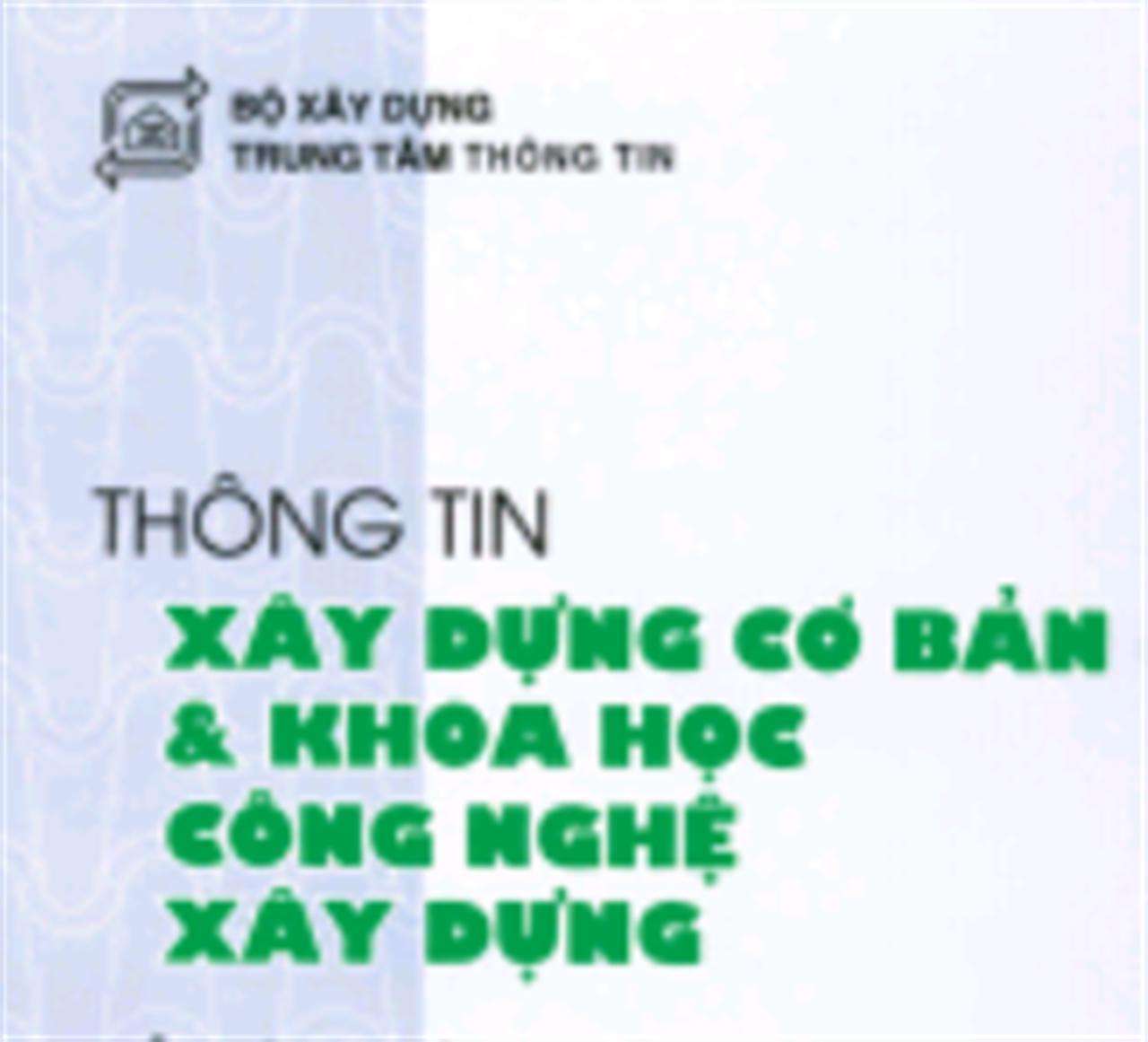 Thông tin Xây dựng cơ bản và Khoa học công nghệ xây dựng - Số 3/2012