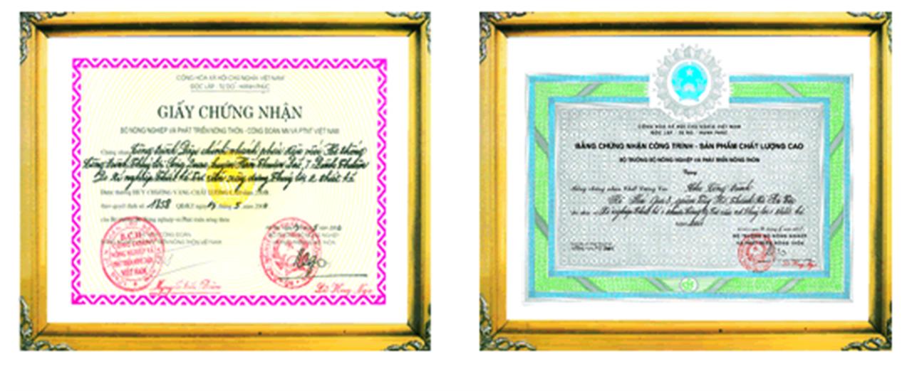 Works awarded gold medal for quality